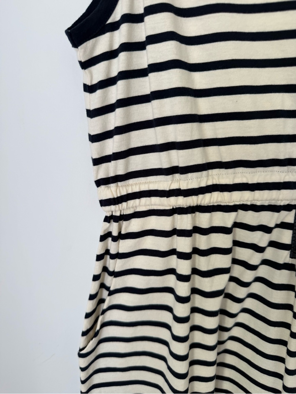 KULE XL NWT Navy White Striped Cotton Dress Nautical Coastal Summer - Picture 7 of 7